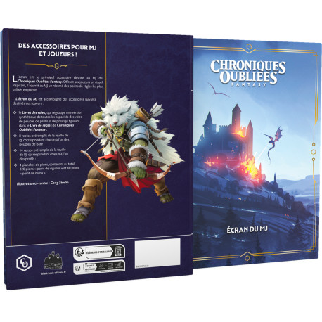Écran du MJ,  Livret des voies et accessoires - Chroniques Oubliées Fantasy 2e édition