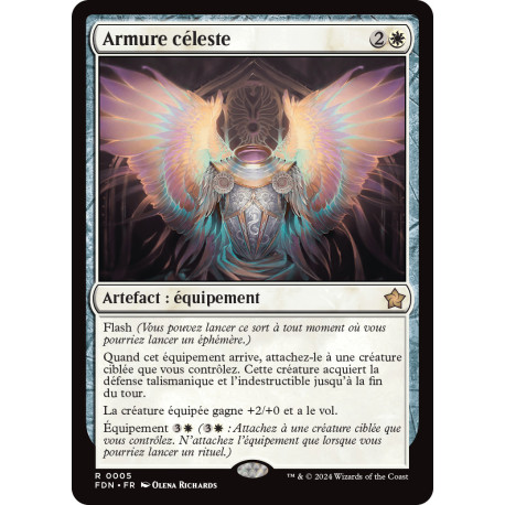 (Foil) Blanche - Armure céleste (V1) (R) [FDN]