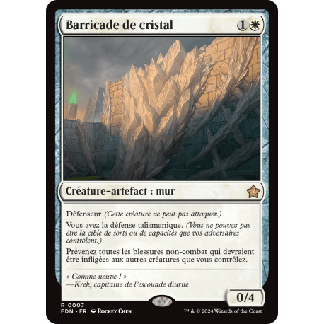 (Foil) Blanche - Barricade de cristal (V1) (R) [FDN]