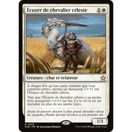 (Foil) Blanche - Écuyer de chevalier céleste (V1) (R) [FDN]