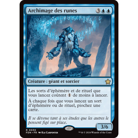 (Foil) Bleue - Archimage des runes (R) [FDN]