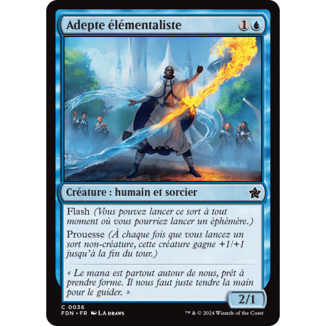 (Foil) Bleue - Adepte élémentaliste (C) [FDN]