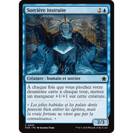(Foil) Bleue - Sorcière instruite (C) [FDN]