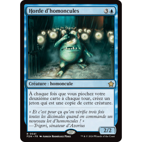 (Foil) Bleue - Horde d'homoncules (V1) (R) [FDN]