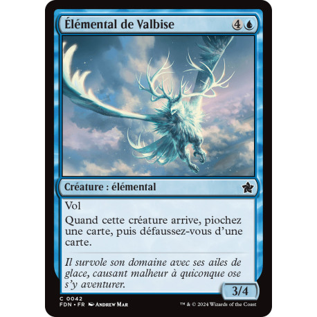 (Foil) Bleue - Élémental de Valbise (C) [FDN]