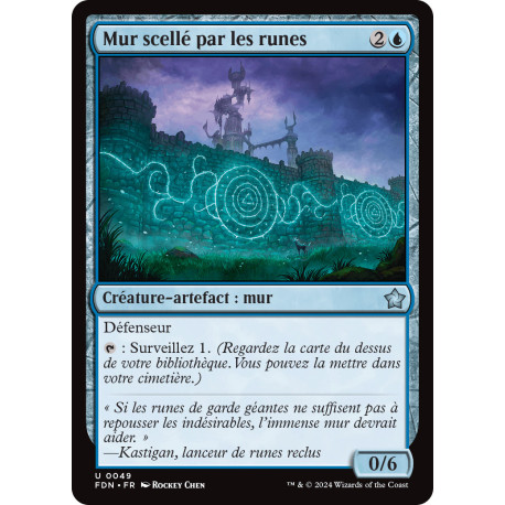 (Foil) Bleue - Mur scellé par les runes (U) [FDN]