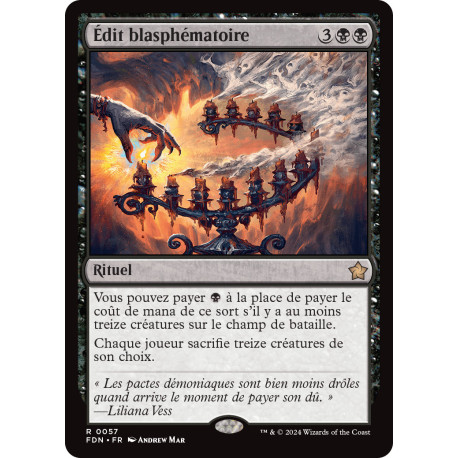 (Foil) Noire - Édit blasphématoire (V1) (R) [FDN]