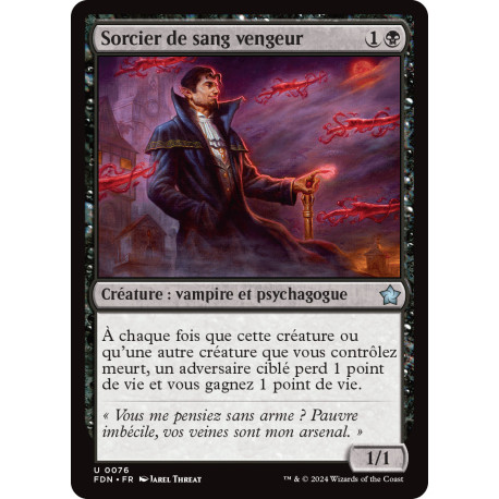 (Foil) Noire - Sorcier de sang vengeur (V1) (U) [FDN]