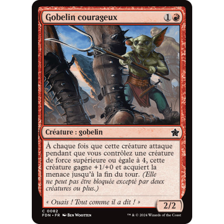 (Foil) Rouge - Gobelin courageux (C) [FDN]