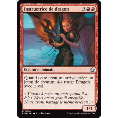 (Foil) Rouge - Instructrice de dragon (U) [FDN]