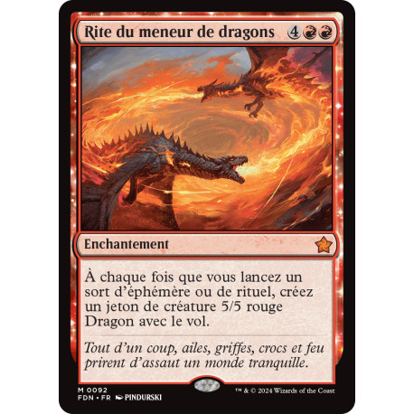 (Foil) Rouge - Rite du meneur de dragons (V1) (M) [FDN]