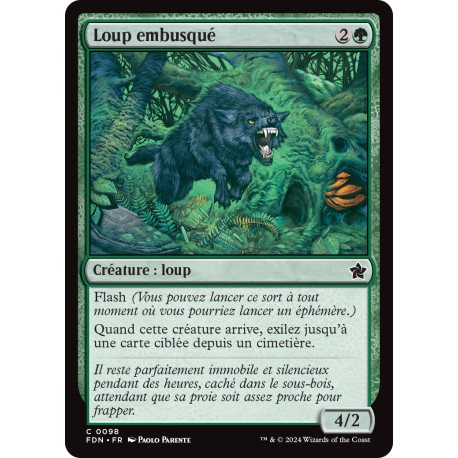 (Foil) Verte - Loup embusqué (C) [FDN]