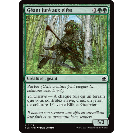 (Foil) Verte - Géant juré aux elfes (C) [FDN]