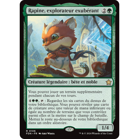 (Foil) Verte - Rapine, explorateur exubérant (V1) (R) [FDN]