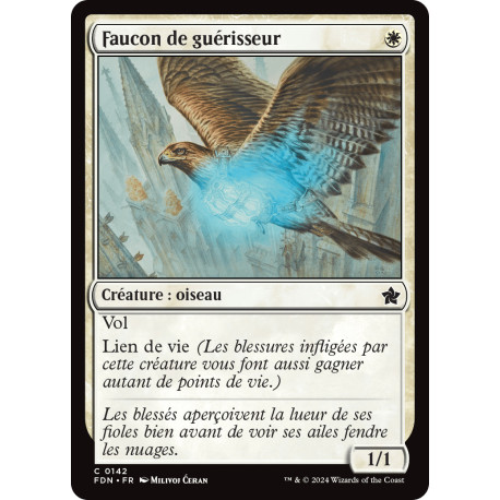 (Foil) Blanche - Faucon de guérisseur (C) [FDN]