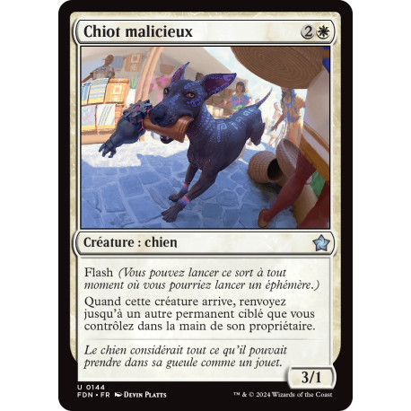 (Foil) Blanche - Chiot malicieux (U) [FDN]