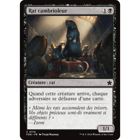 (Foil) Noire - Rat cambrioleur (C) [FDN]