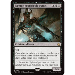 (Foil) Noire - Démon scarifié de runes (R) [FDN]