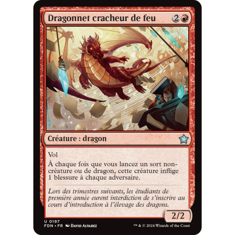 (Foil) Rouge - Dragonnet cracheur de feu (U) [FDN]