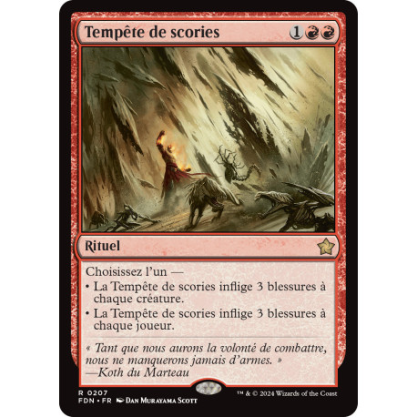 (Foil) Rouge - Tempête de scories (R) [FDN]