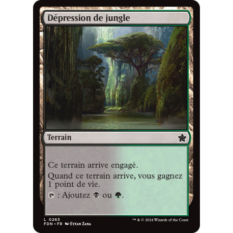 (Foil) Terrain - Dépression de jungle (C) [FDN]