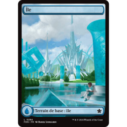 (Foil) Terrain - Île (V3 - Character Land: Zimone) (L) [FDN]