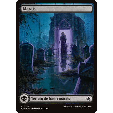 (Foil) Terrain - Marais (V3 - Character Land: Liliana) (L) [FDN]
