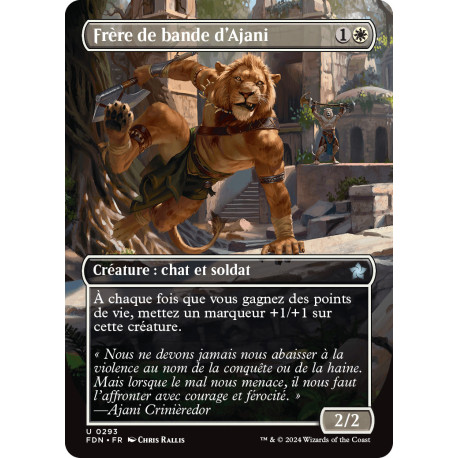 (Foil) Blanche - Frère de bande d'Ajani (V2 - Borderless) (U) [FDN]