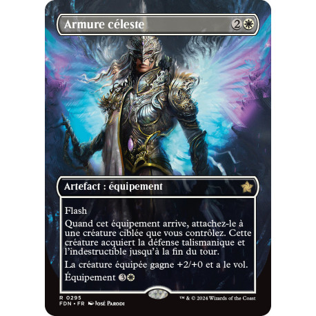 (Foil) Blanche - Armure céleste (V2 - Borderless) (R) [FDN]