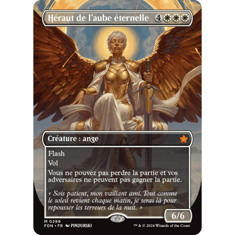 (Foil) Blanche - Héraut de l'aube éternelle (V2 - Borderless) (M) [FDN]