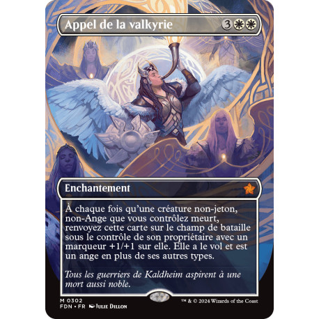 (Foil) Blanche - Appel de la valkyrie (V2 - Borderless) (M) [FDN]