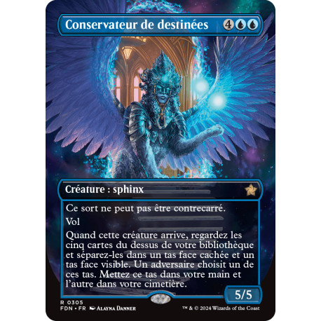(Foil) Bleue - Conservateur de destinées (V2 - Borderless) (R) [FDN]