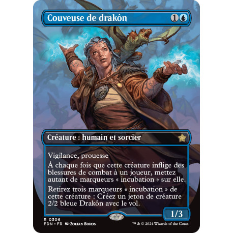 (Foil) Bleue - Couveuse de drakôn (V2 - Borderless) (R) [FDN]