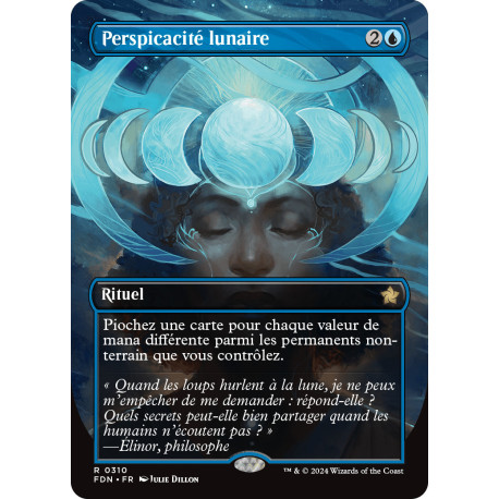 (Foil) Bleue - Perspicacité lunaire (V2 - Borderless) (R) [FDN]