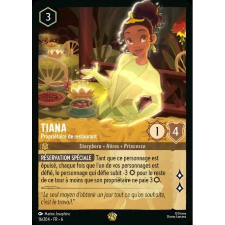 Tiana : Propriétaire de restaurant [La Mer Azurite]