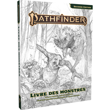 Livre des Monstres (couverture croquis) - Pathfinder 2eme édition