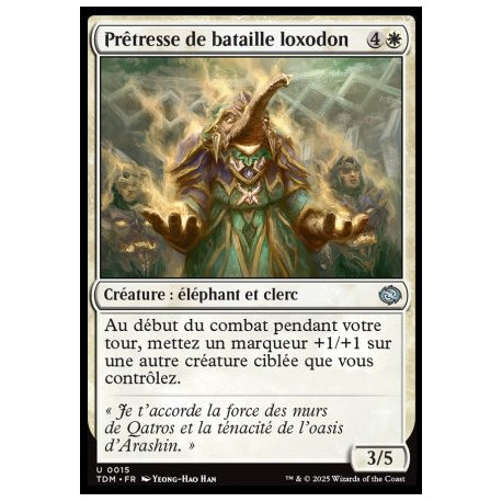 (Foil) Blanche - Prêtresse de bataille loxodon (U) [TDM]