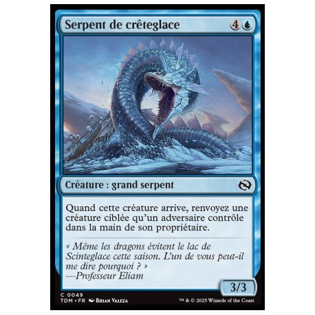 (Foil) Bleue - Serpent de crêteglace (C) [TDM]