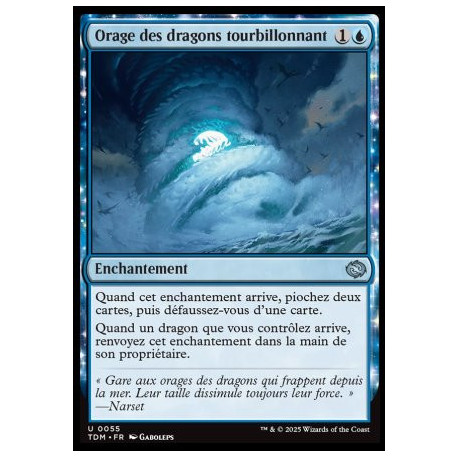 (Foil) Bleue - Orage des dragons tourbillonnant (V1) (U) [TDM]