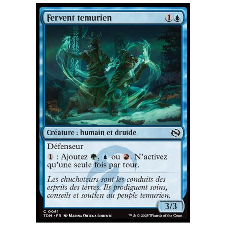 (Foil) Bleue - Fervent temurien (C) [TDM]