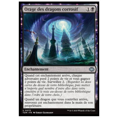 (Foil) Noire - Orage des dragons corrosif (V1) (U) [TDM]