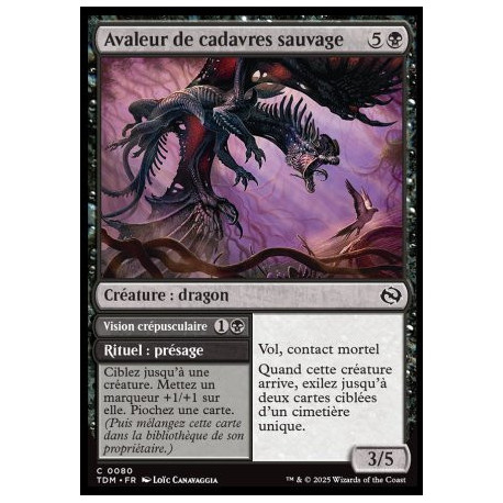 (Foil) Noire - Avaleur de cadavres sauvage // Vision crépusculaire (V1) (C) [TDM]
