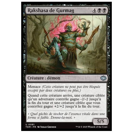 (Foil) Noire - Rakshasa de Gurmag (U) [TDM]