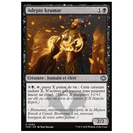 (Foil) Noire - Adepte krumar (U) [TDM]