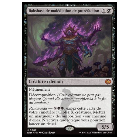 (Foil) Noire - Rakshasa de malédiction de putréfaction (V1) (M) [TDM]
