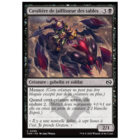 (Foil) Noire - Cavalière de jaillisseur des sables (C) [TDM]