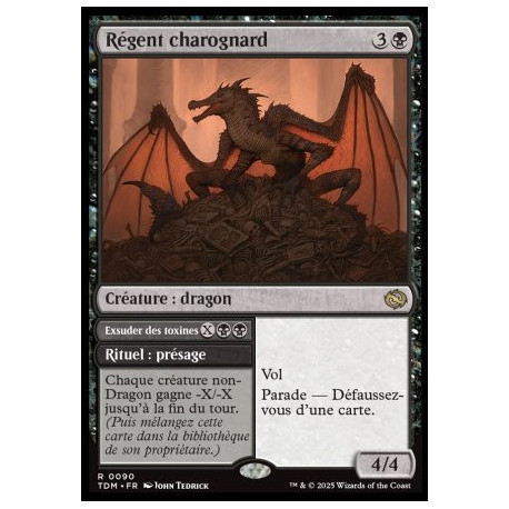 (Foil) Noire - Régent charognard // Exsuder des Toxines (V1) (R) [TDM]