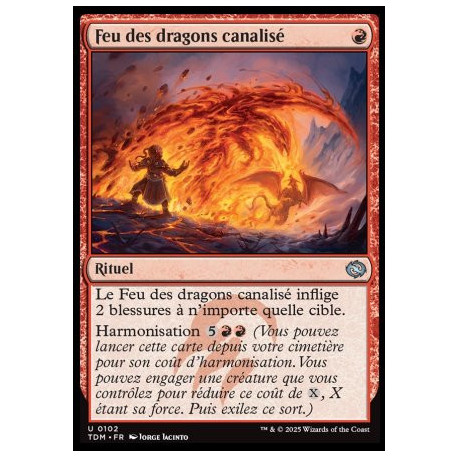 (Foil) Rouge - Feu des dragons canalisé (U) [TDM]