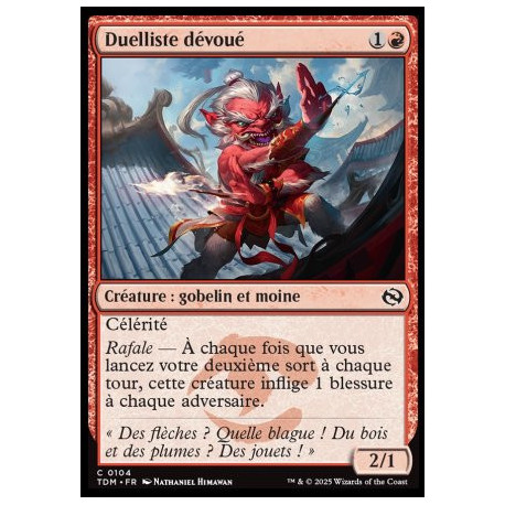 (Foil) Rouge - Duelliste dévoué (C) [TDM]