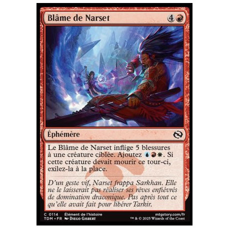 (Foil) Rouge - Blâme de Narset (C) [TDM]